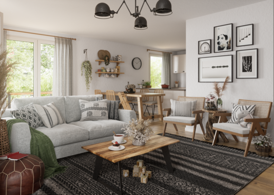 Kamin-Bungalow-100-Massivhaus