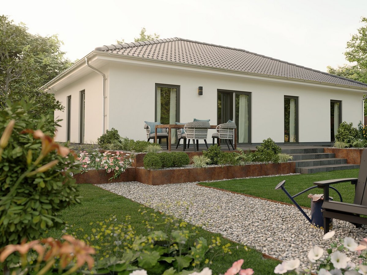 Bungalow-110 Der Bungalow 110 zeigt die Vorteile eines barrierefreien Hauses.